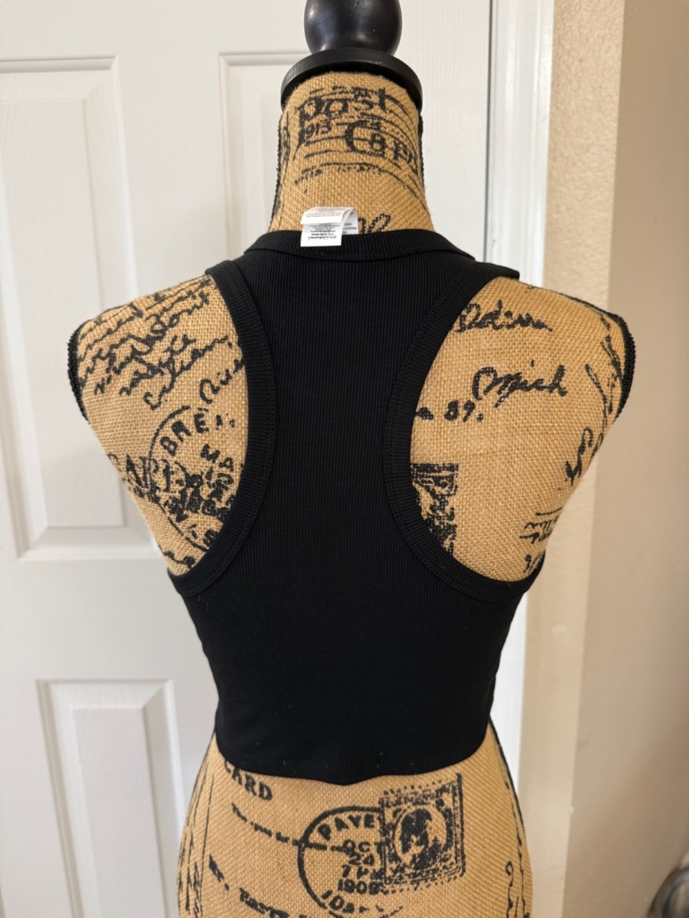 ALO Yoga Black Ribbed Racerback Tank - Picture 2 of 4